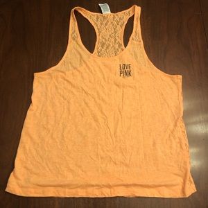 Orange PINK racer back tank - size large